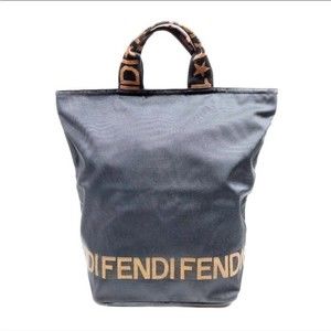 OQW153. Fendi Hand Bag  Black Nylon